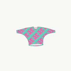 Panter turquoise/pink Batmantröja