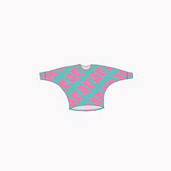 Panter turquoise/pink Batmantröja