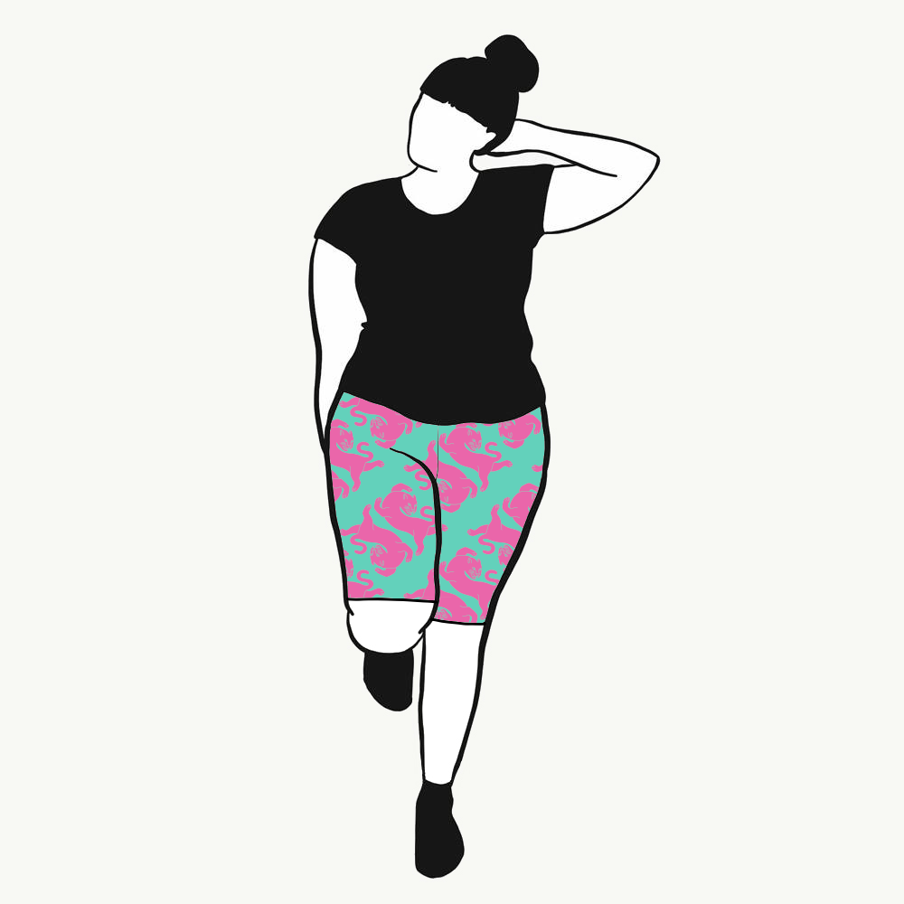 Cykelbyxor Panter turquoise/pink