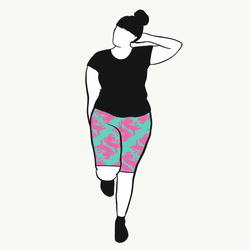 Cykelbyxor Panter turquoise/pink