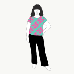 Panter turquoise/pink T-shirt