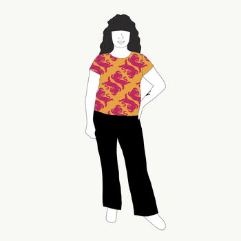 Panter warm yellow/pink T-shirt