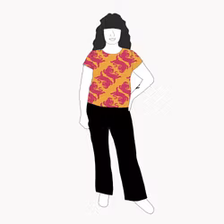 Panter warm yellow/pink T-shirt