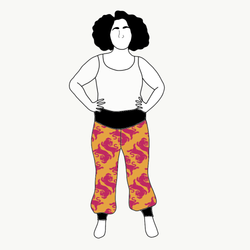 Panter warm yellow/pink Yogabyxa