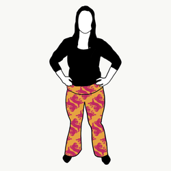 Panter warm yellow/pink Jazzbyxa