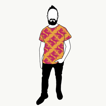 Panter warm yellow/pink T-shirt Herr