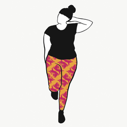 Panter warm yellow/pink Leggings