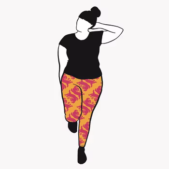 Panter warm yellow/pink Leggings