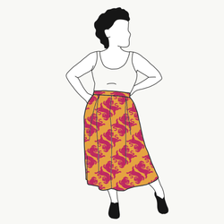 Panter warm yellow/pink Culottes (långa & 3/4 långa)