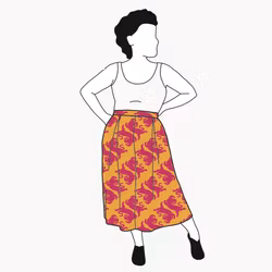 Panter warm yellow/pink Culottes (långa & 3/4 långa)