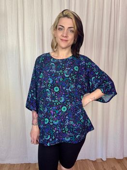 Kimono Tee Viskos Valfritt tyg