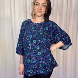 Kimono Tee Viskos Valfritt tyg