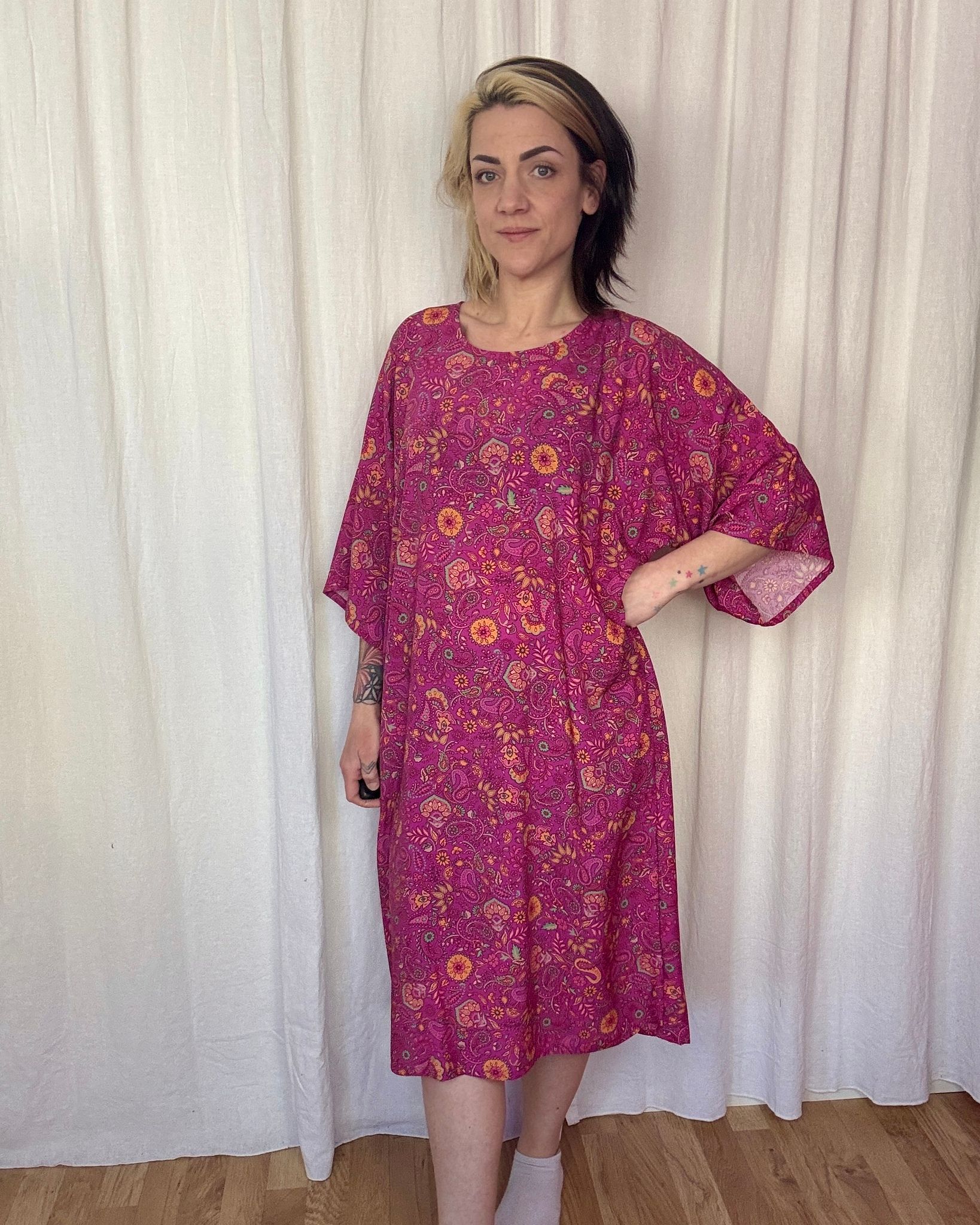 Kimono Dress Viskos Valfritt tyg