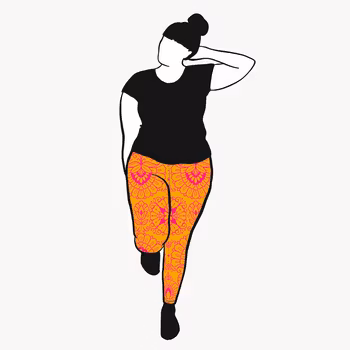 Ornamental Yellow Leggings