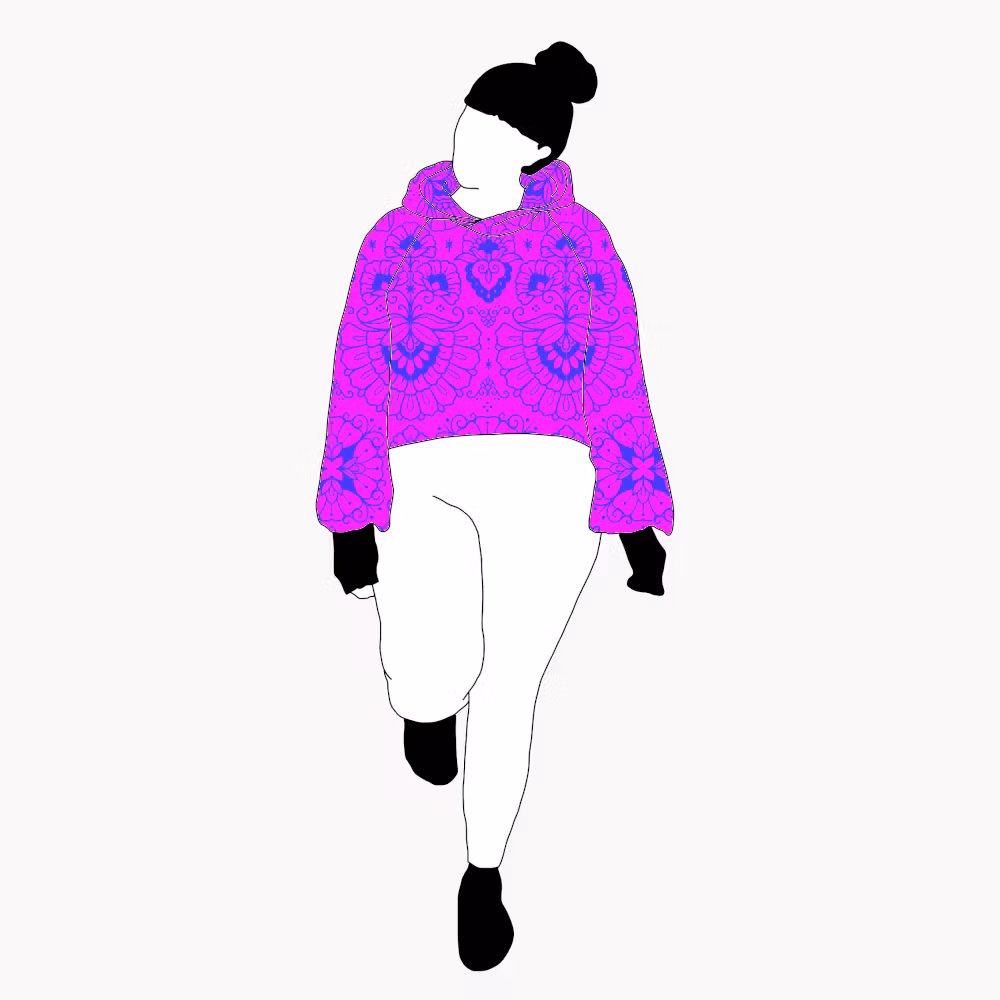 Ornamental Purple Crop top deluxe