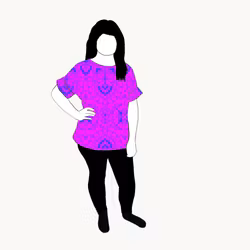 Ornamental Purple Oversized T-shirt