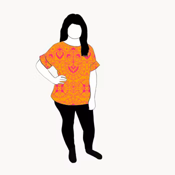 Ornamental Yellow Oversized T-shirt