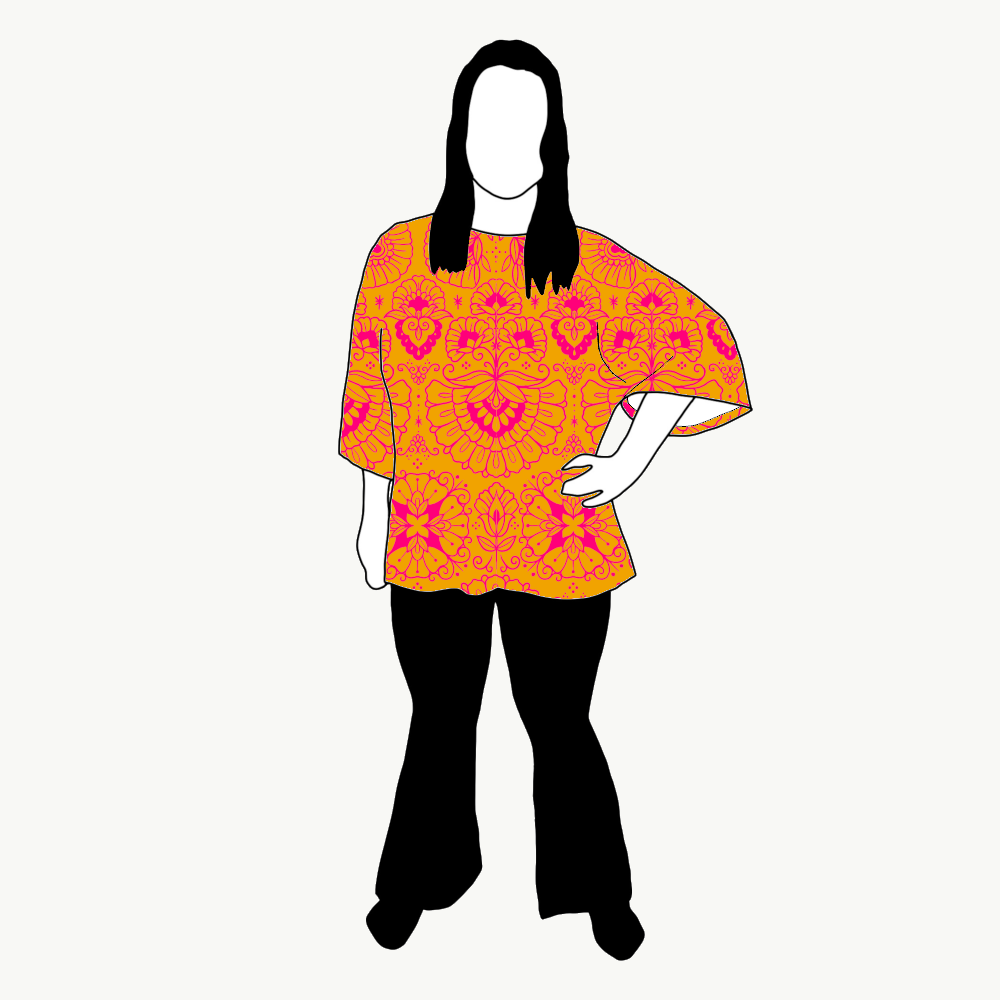 Ornamental Yellow Kimono Tee