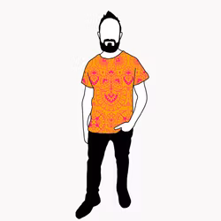 Ornamental Yellow T-shirt Herr