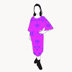 Ornamental Purple Kimono Dress