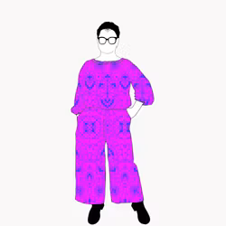 Ornamental Purple All in one suit