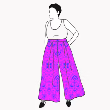 Ornamental Purple Culottes (långa & 3/4 långa)