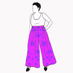 Ornamental Purple Culottes (långa & 3/4 långa)