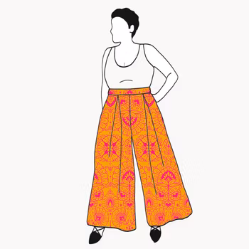 Ornamental Yellow Culottes (långa & 3/4 långa)