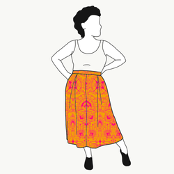 Ornamental Yellow Culottes (långa & 3/4 långa)