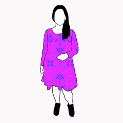 Ornamental Purple Flow Dress