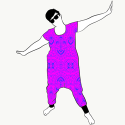 Ornamental Purple Jumpsuit (alla ärmlängder)