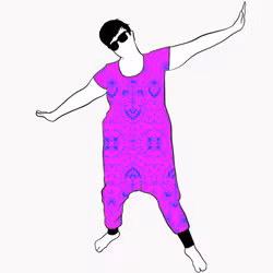Ornamental Purple Jumpsuit (alla ärmlängder)