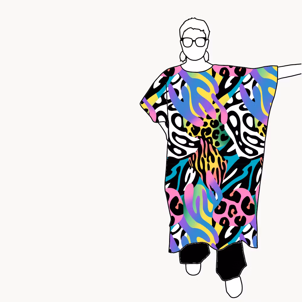 Crazy Print Relaxed Dress