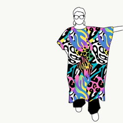 Crazy Print Relaxed Dress
