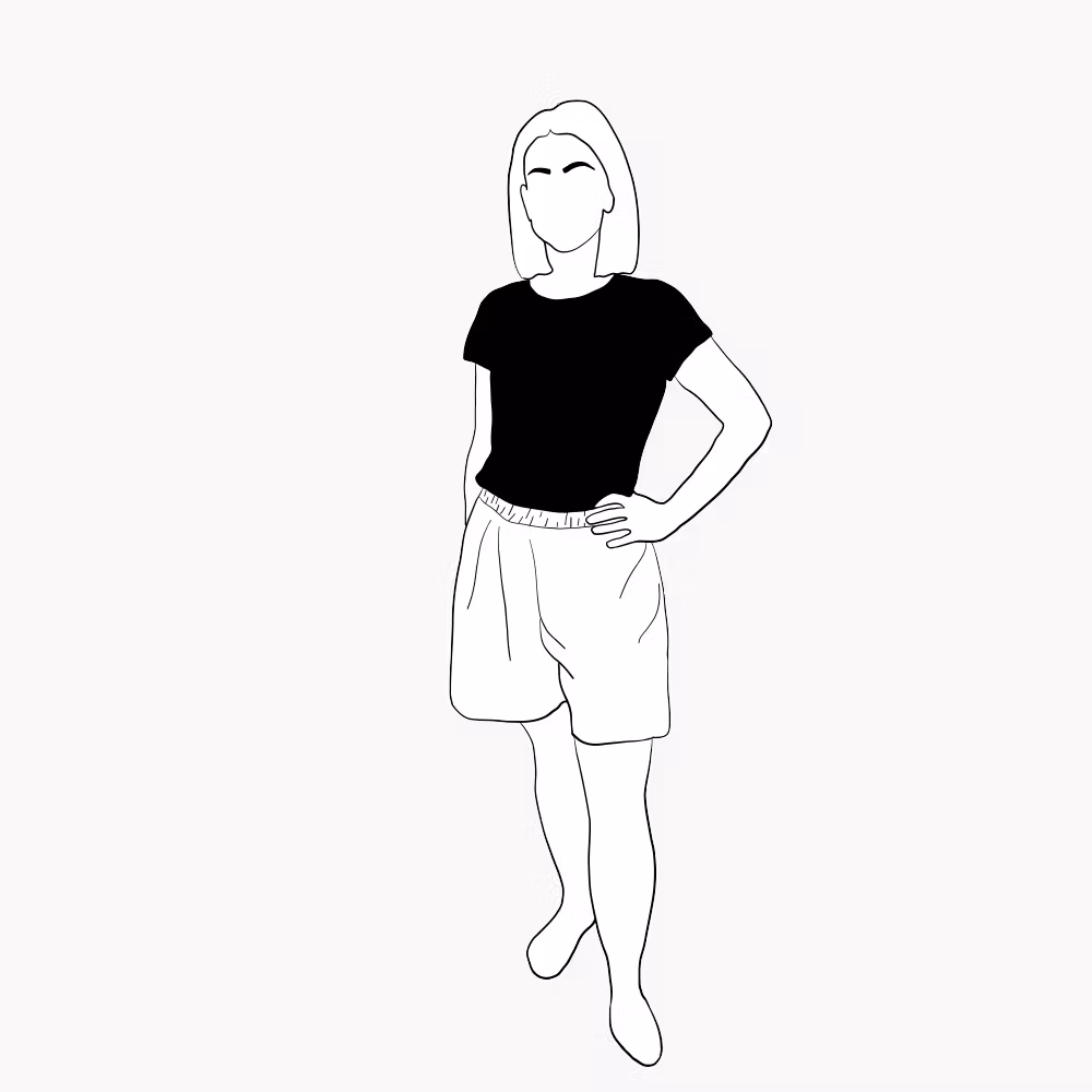 Viskos-shorts i Valfritt tyg. Viskos/Bambu