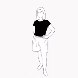Viskos-shorts i Valfritt tyg. Viskos/Bambu