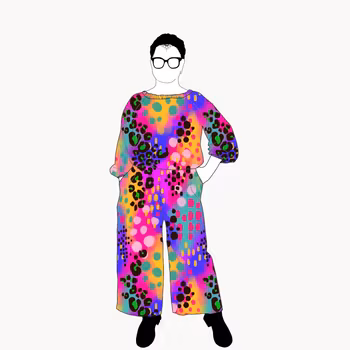 Piece of art All in one suit Viskos