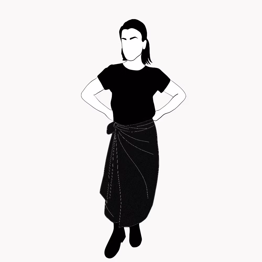 Wrap skirt  - Enfärgad - Olika färger!