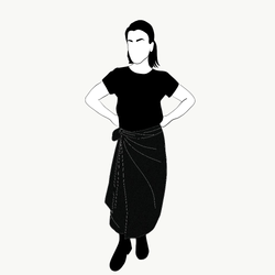 Wrap skirt  - Enfärgad - Olika färger!