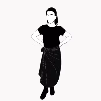 Wrap skirt  - Enfärgad - Olika färger!