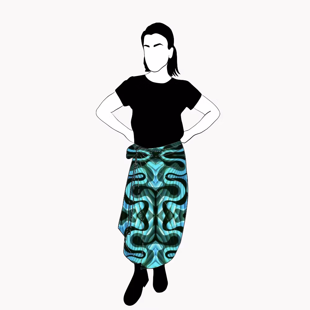 Green Delight Wrap skirt