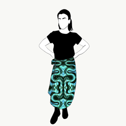 Green Delight Wrap skirt