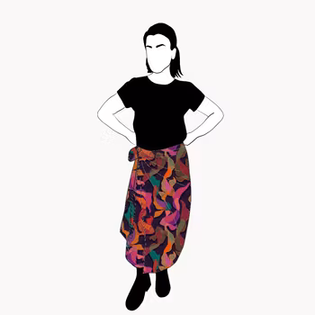 Koi Wrap skirt