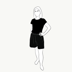 Black Viskos-shorts