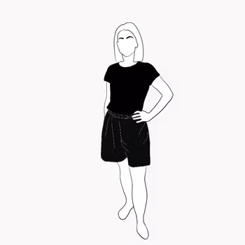 Black Viskos-shorts
