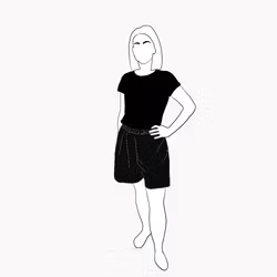 Black Viskos-shorts