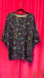 Elin kimono dress paisley pink Kimono tee paisley neon