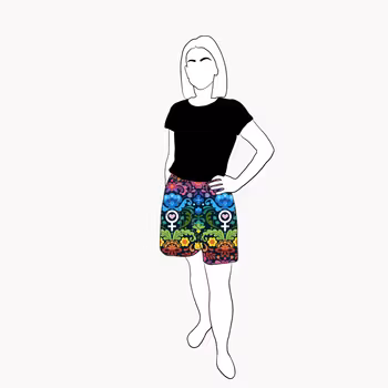Feministkurbits Viskos-shorts