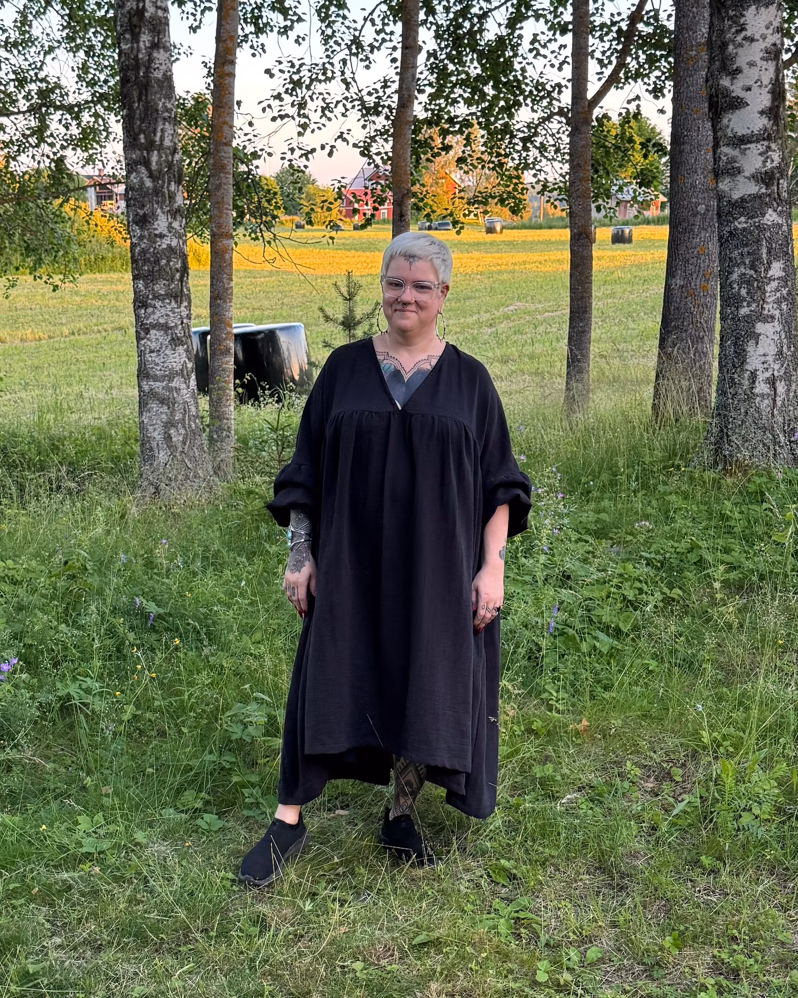 Puffy sleeve dress - Olika färger - Bomullsmuslin