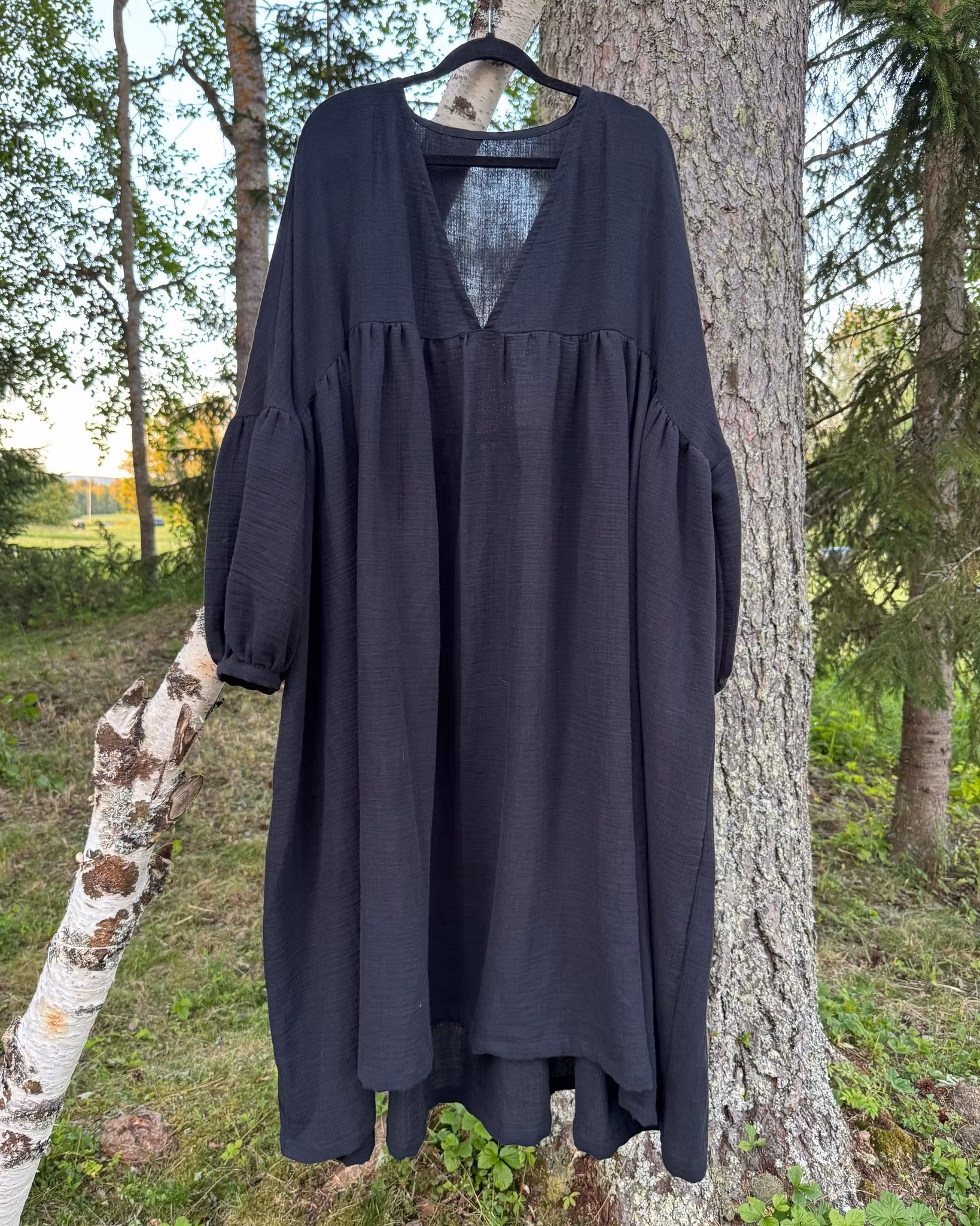 Puffy sleeve dress - Olika färger - Bomullsmuslin